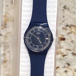 Swatch watch  in Navy blue bought in Switzerland *new